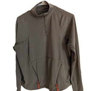 3/4 zip athletic long sleeve top
